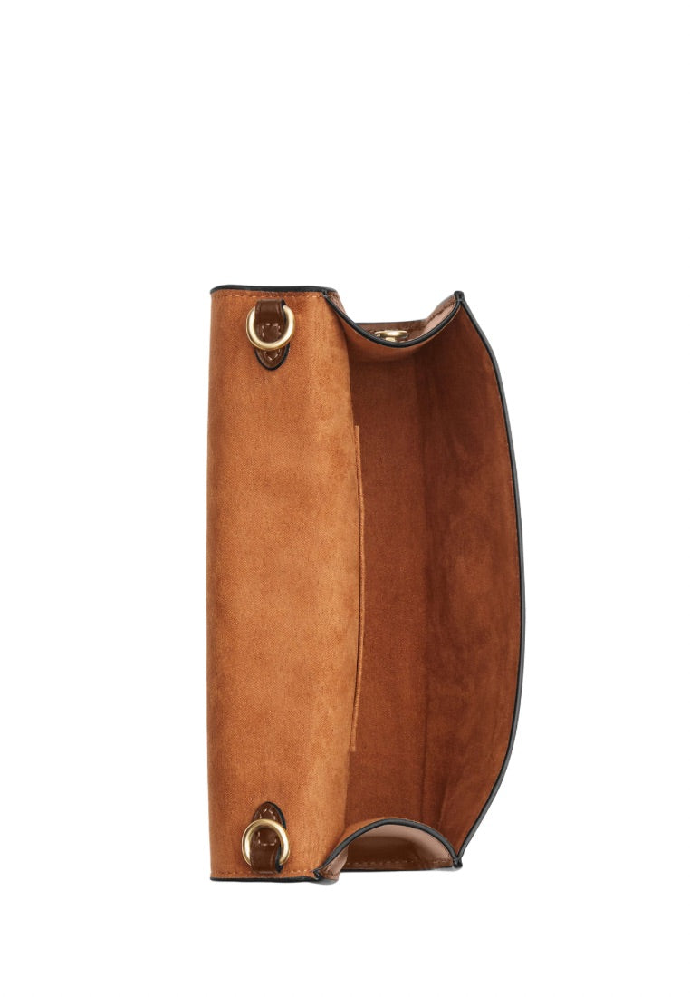 Flap Clutch Crossbody In Signature Canvas Khaki Saddle 2