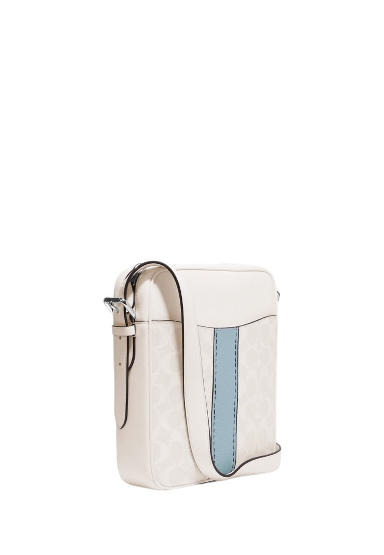 Hudson Crossbody 21 In Signature Canvas With Trompe L'oeil Print Chalk Multi