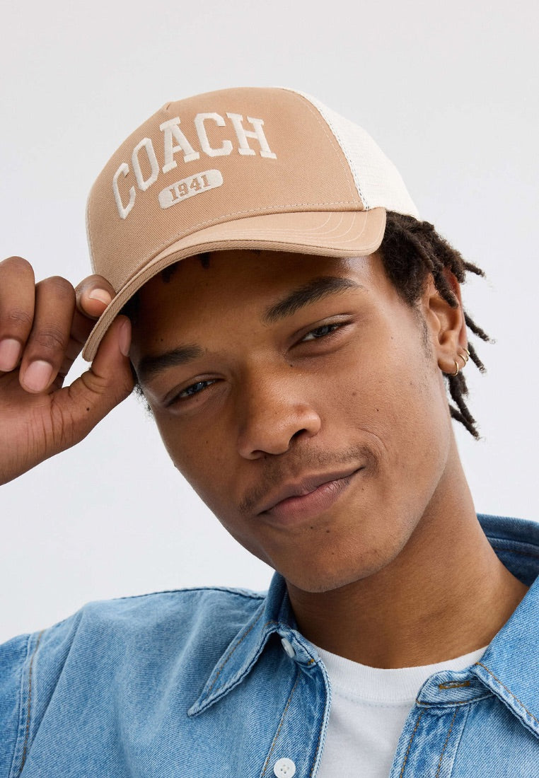 Coach 1941 Embroidered Trucker Hat Light Saddle