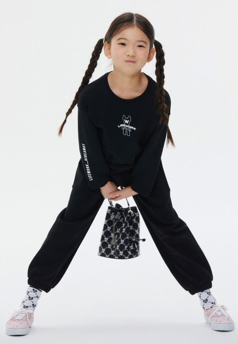 Jacquard 2WAY Mini Bucket Bag Pattern Black