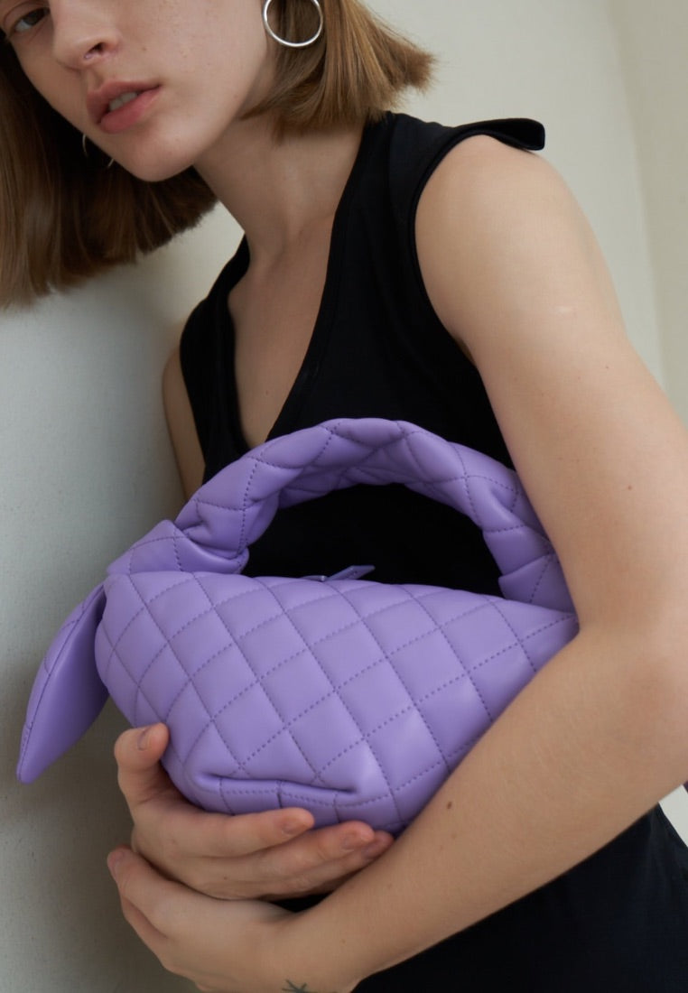 Croissant Top Handle Bag - Purple