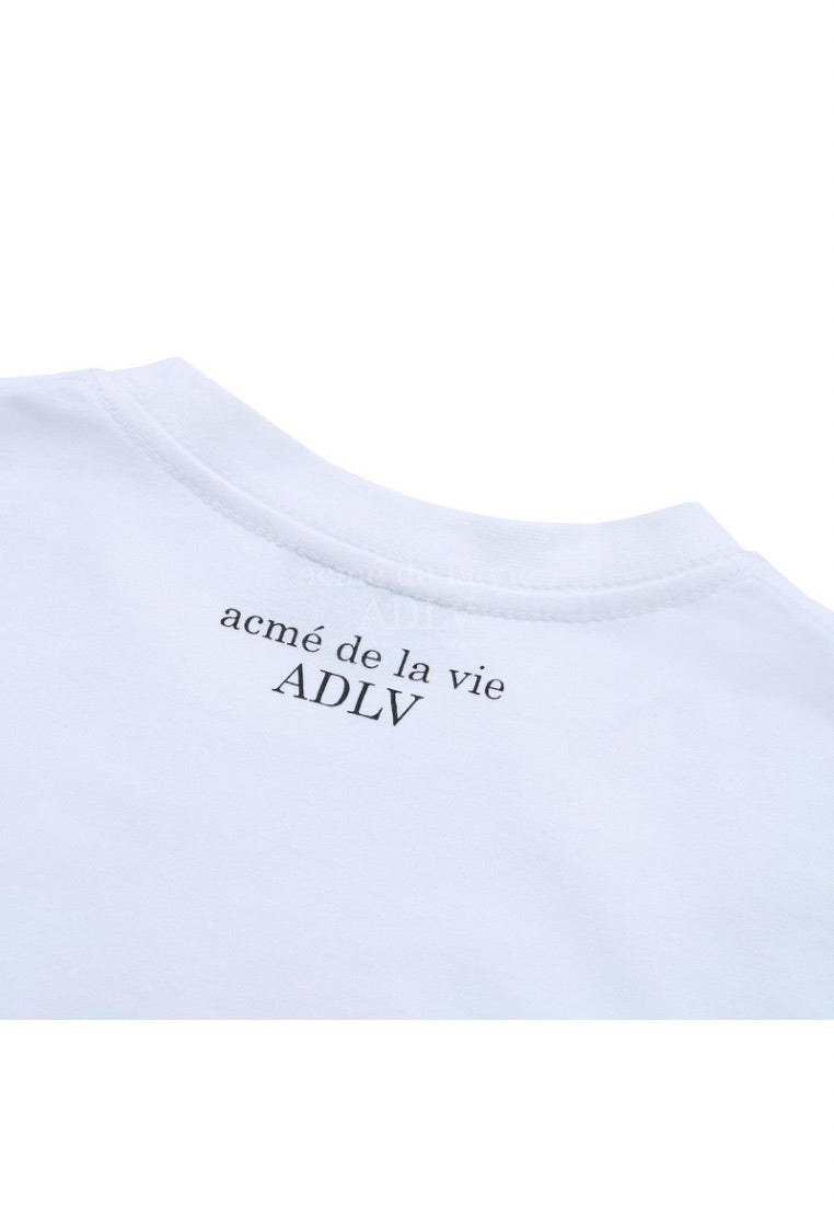 The Powerpuff Girls x Acmedelavie Gradient Curlylogo Crop T-Shirts White