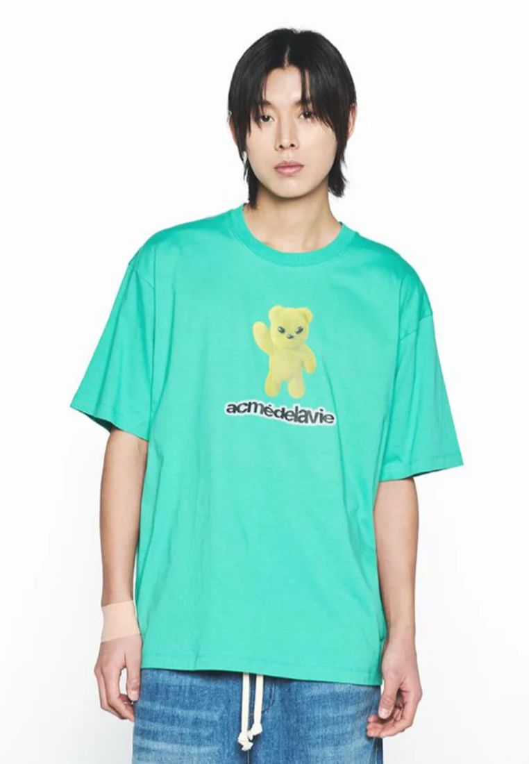 Alien Bear Short Sleeve T-Shirt Light Green