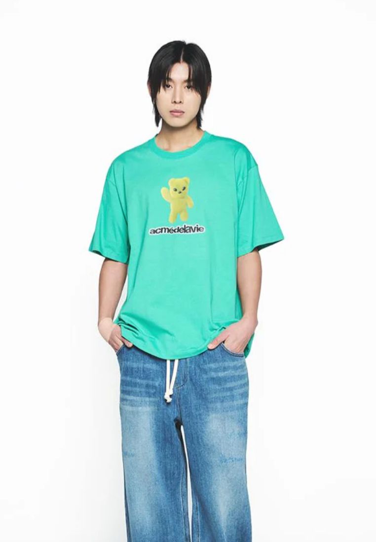 Alien Bear Short Sleeve T-Shirt Light Green