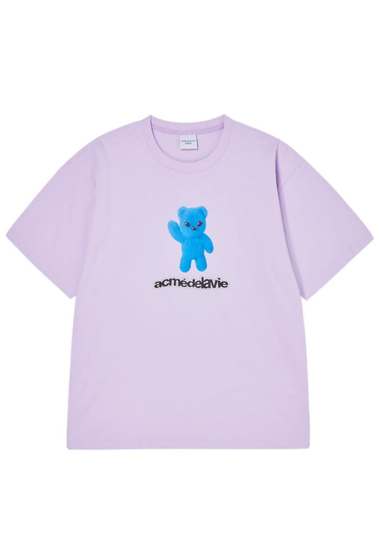 Alien Bear Short Sleeve T-Shirt Light Purple