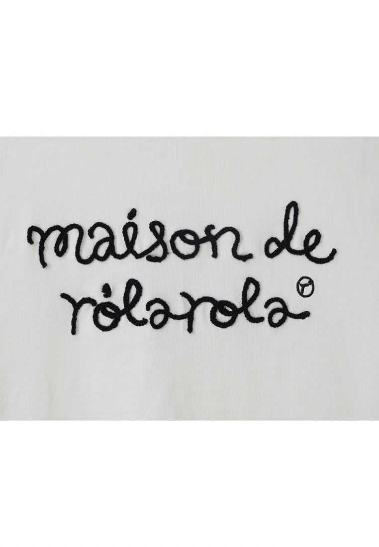 Maison De Rola Ringer T-Shirt White Black