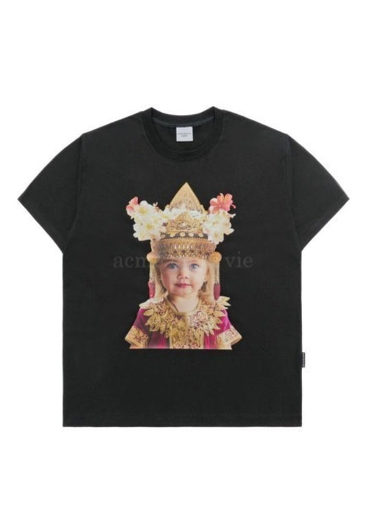 BALI GIRL BABY FACE Short Sleeve T-Shirt Black