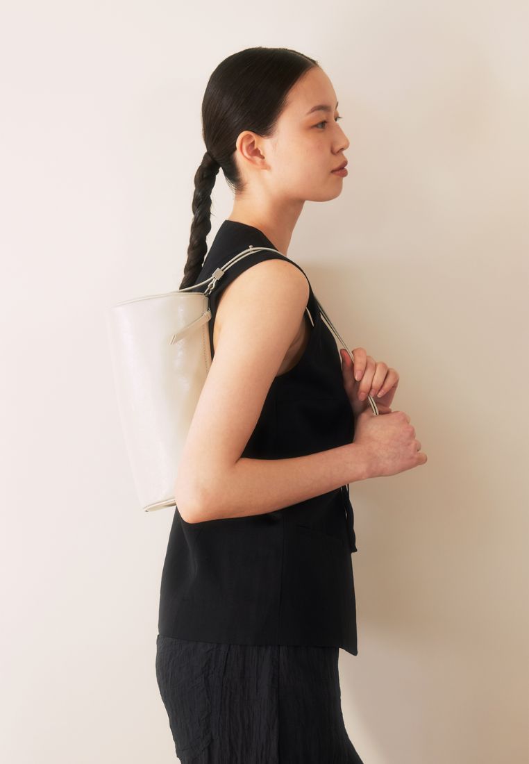 BASE BARREL BAG wrinkle white