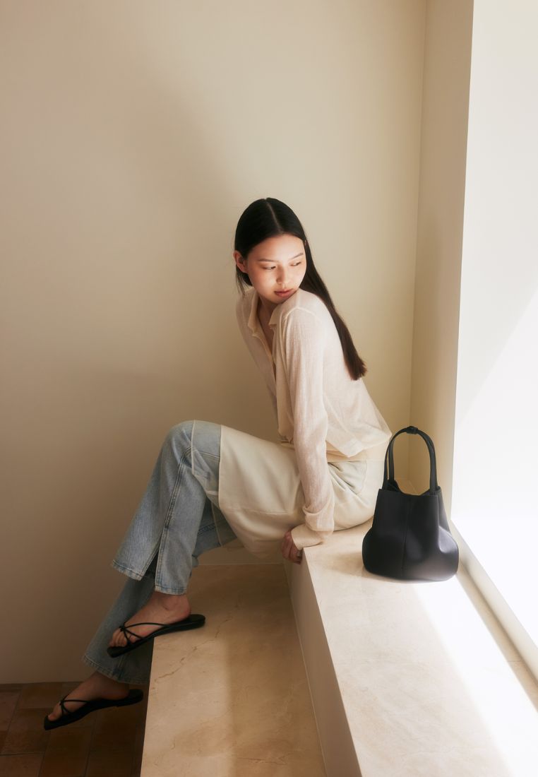 BON BALLON BAG silk black