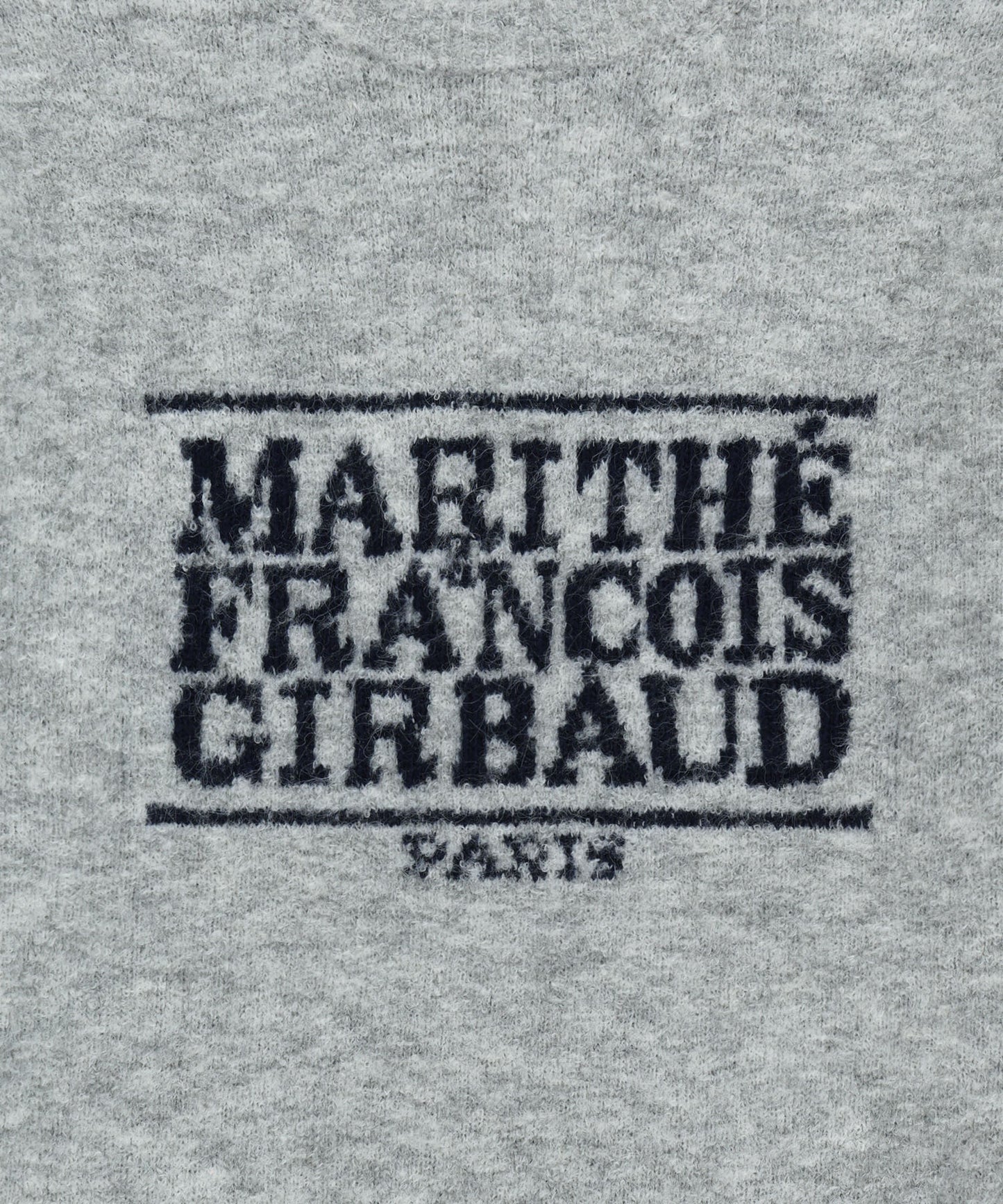 BOUCLE CLASSIC LOGO KNIT PULLOVER light gray