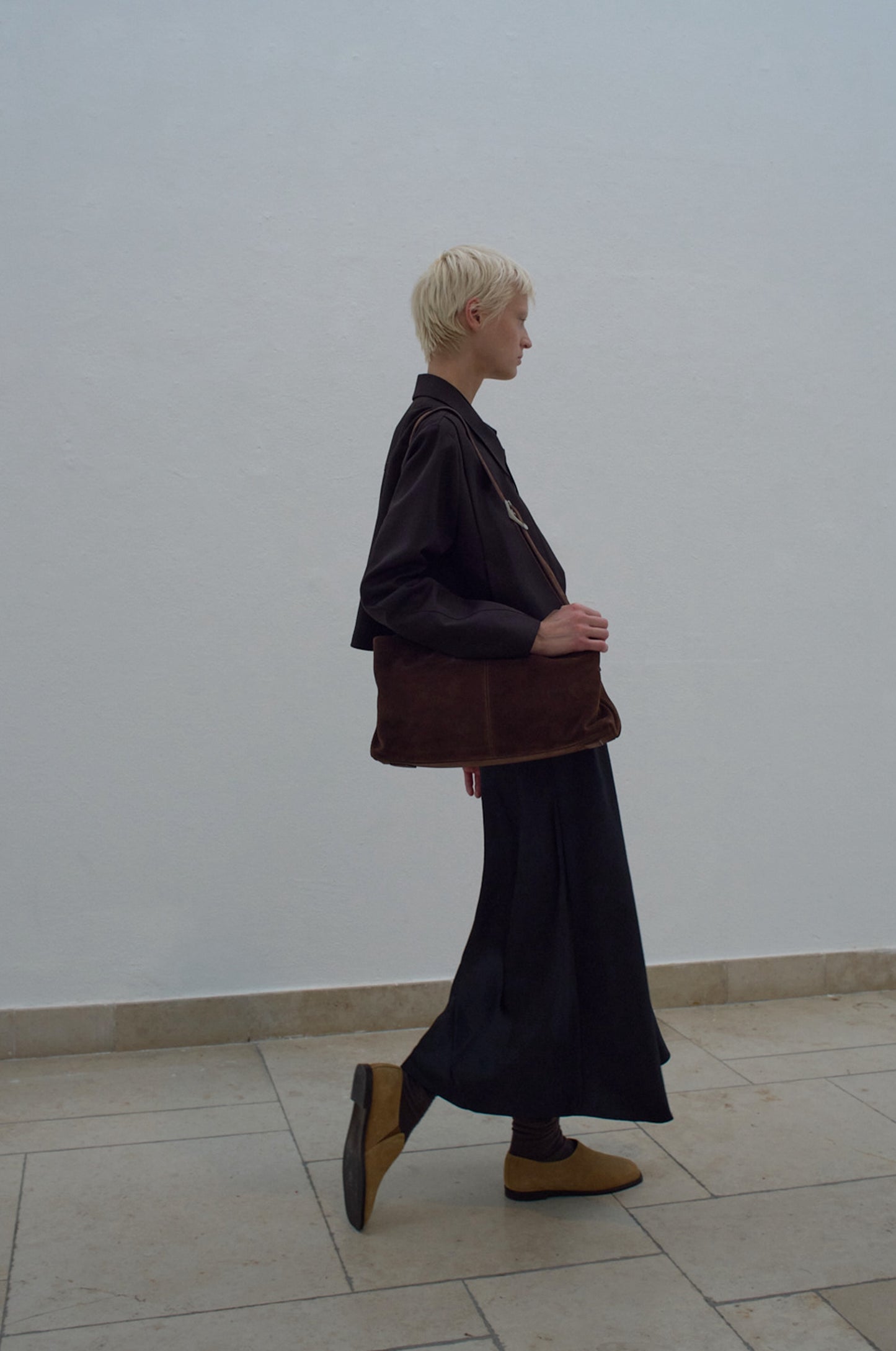 BRISE BAG suede brown