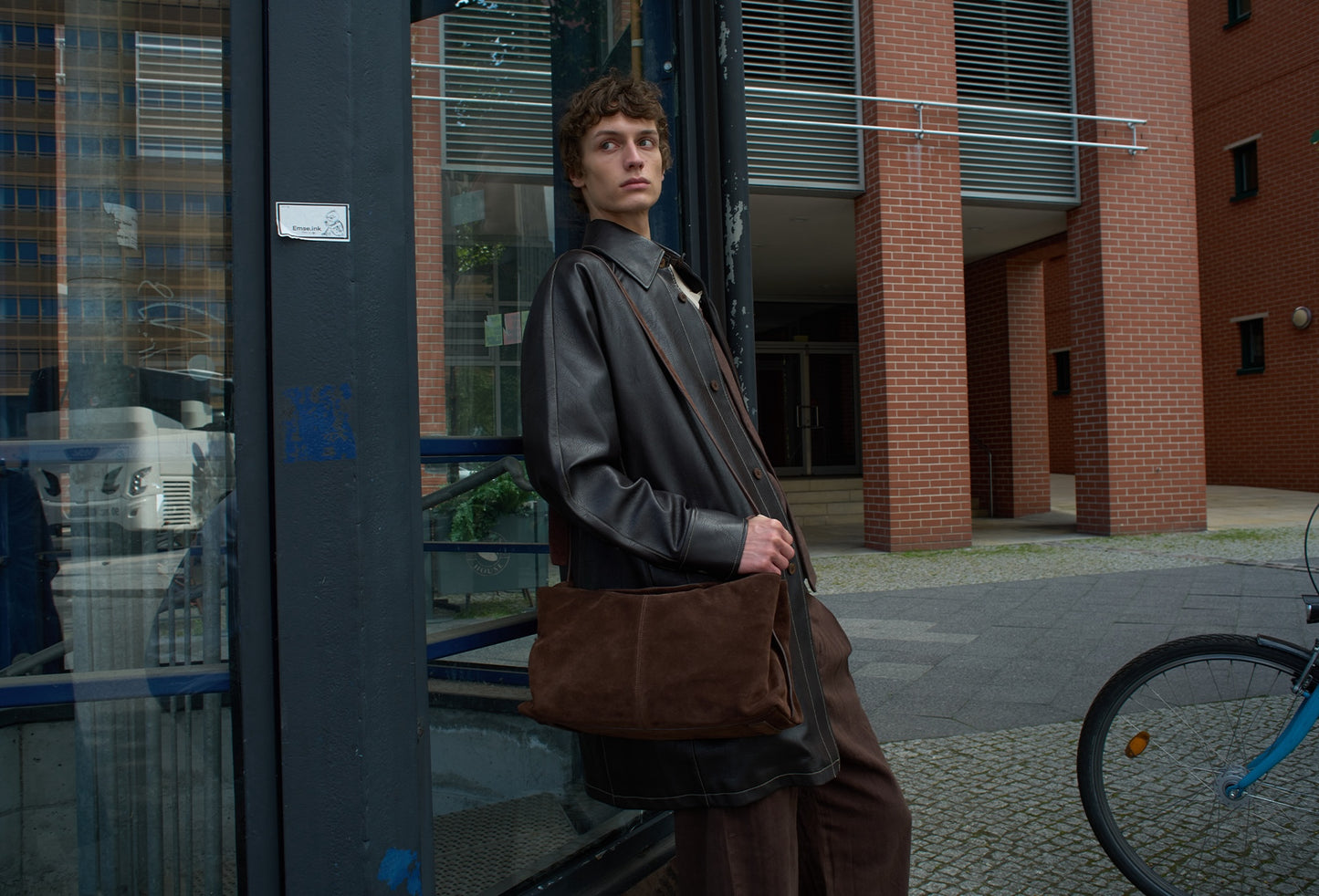 BRISE BAG suede brown