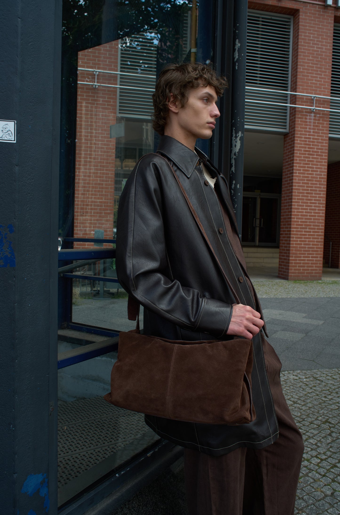 BRISE BAG suede brown