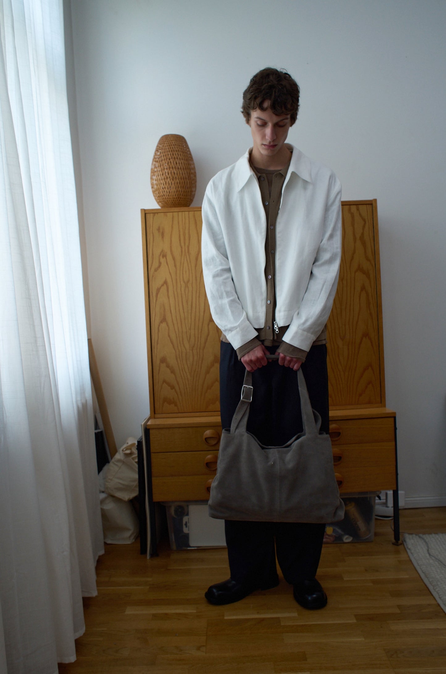 BRISE GRAND BAG suede grey