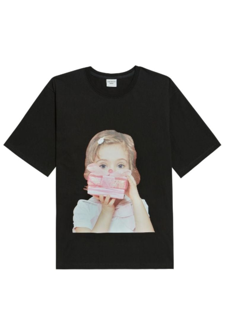 Baby Face Short Sleeve T-Shirt Black Gift