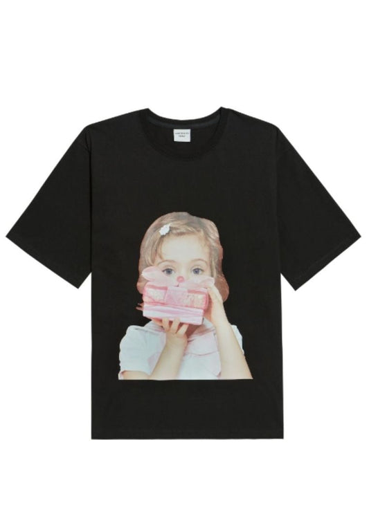 Baby Face Short Sleeve T-Shirt Black Gift