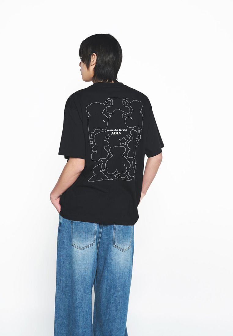 Bear Doll Line Archive Short Sleeve T-Shirt Black