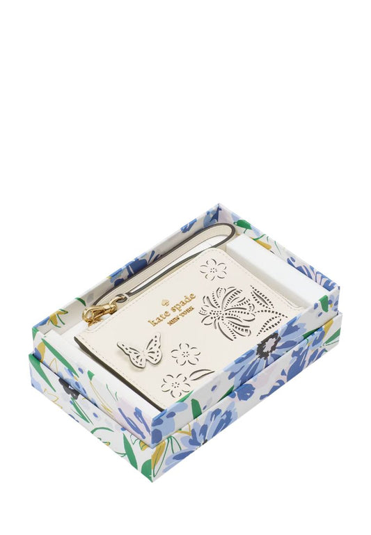 Boxed Madison Perforated Small Wristlet Meringue