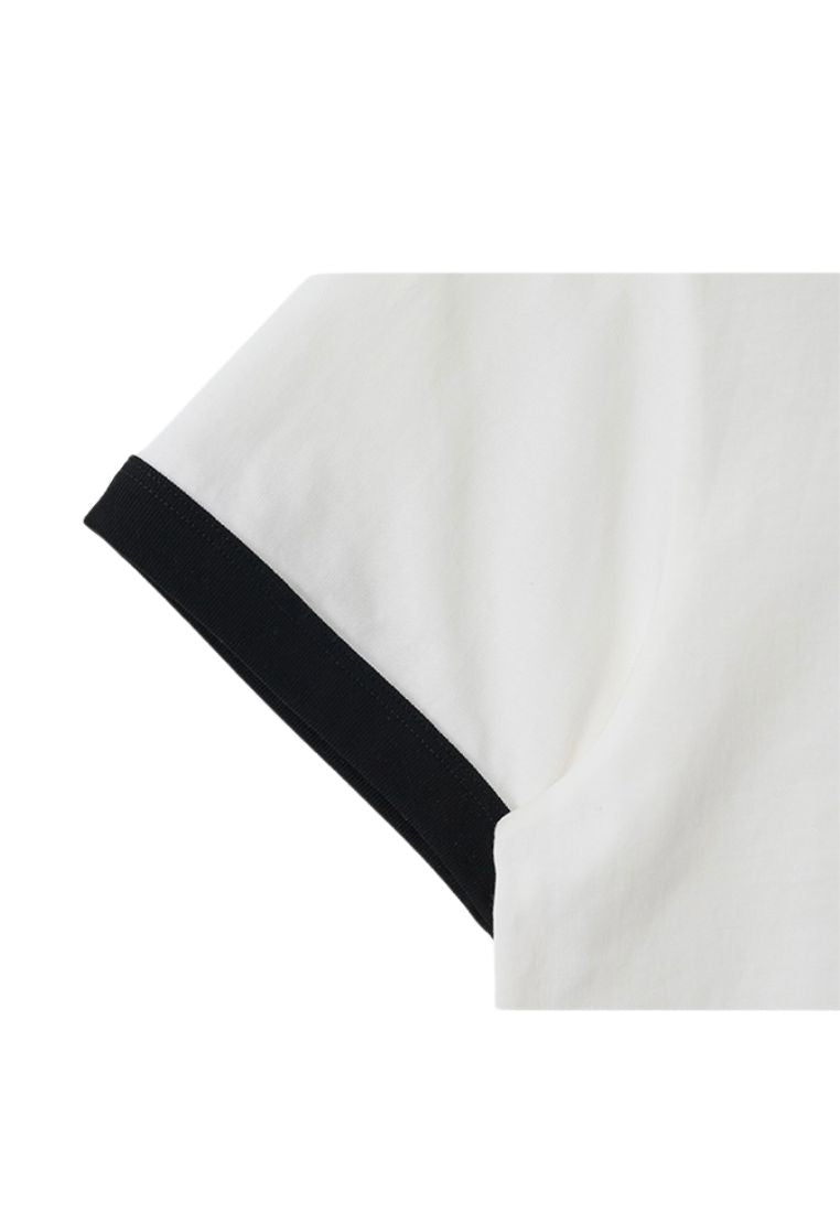 Maison De Rola Ringer T-Shirt White Black