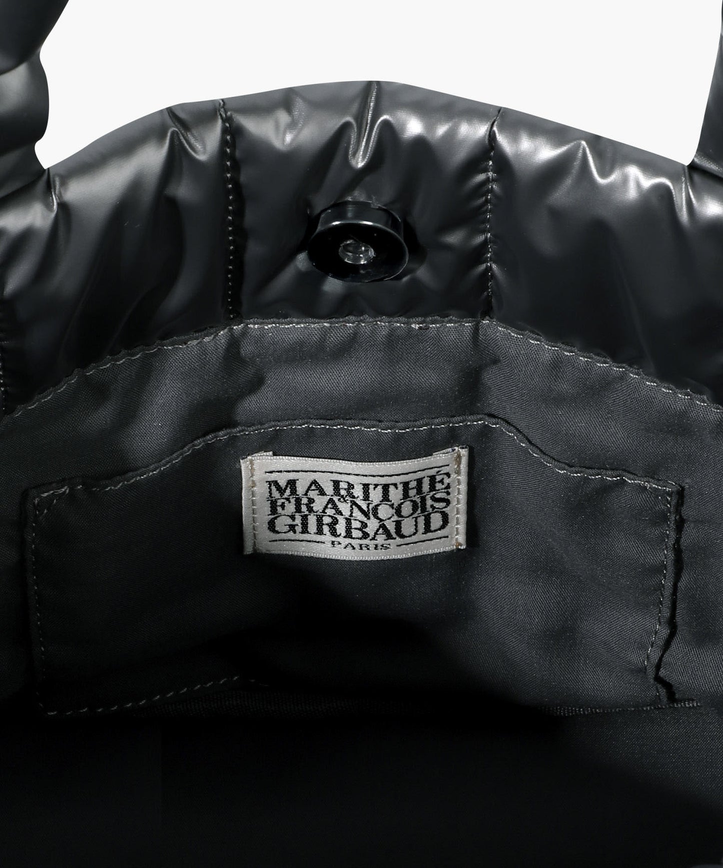 CLASSIC LOGO MATT METALLIC PADDING BAG gray