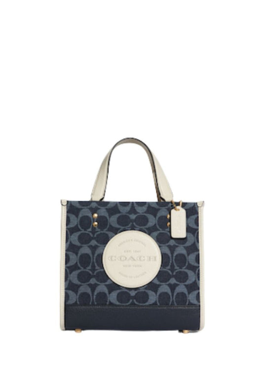 Dempsey Tote 22 In Signature Jacquard With Coach Patch