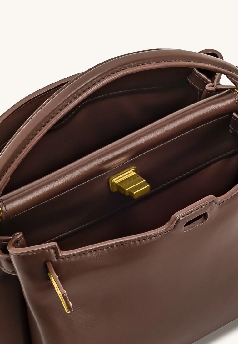 Carmen Top Handle Bag - Reddish Brown