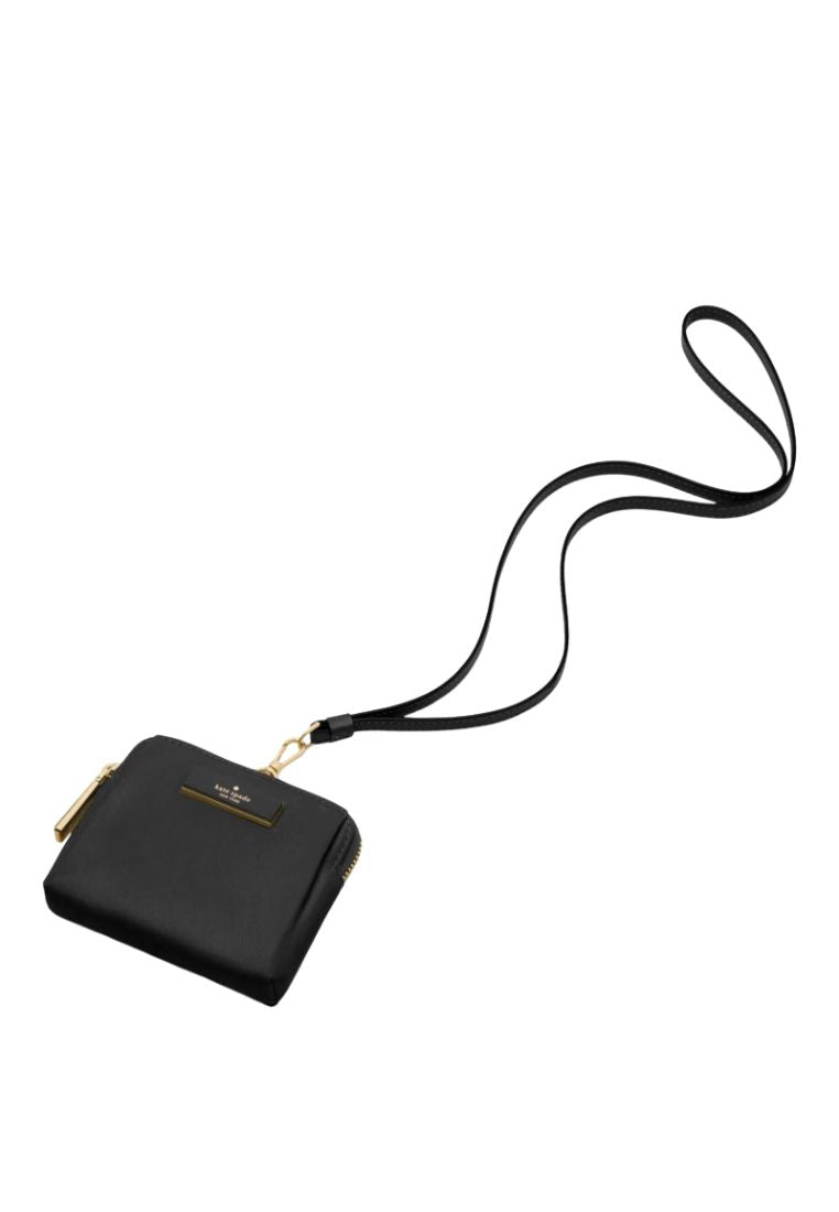Carter Nylon Card Case Lanyard Black