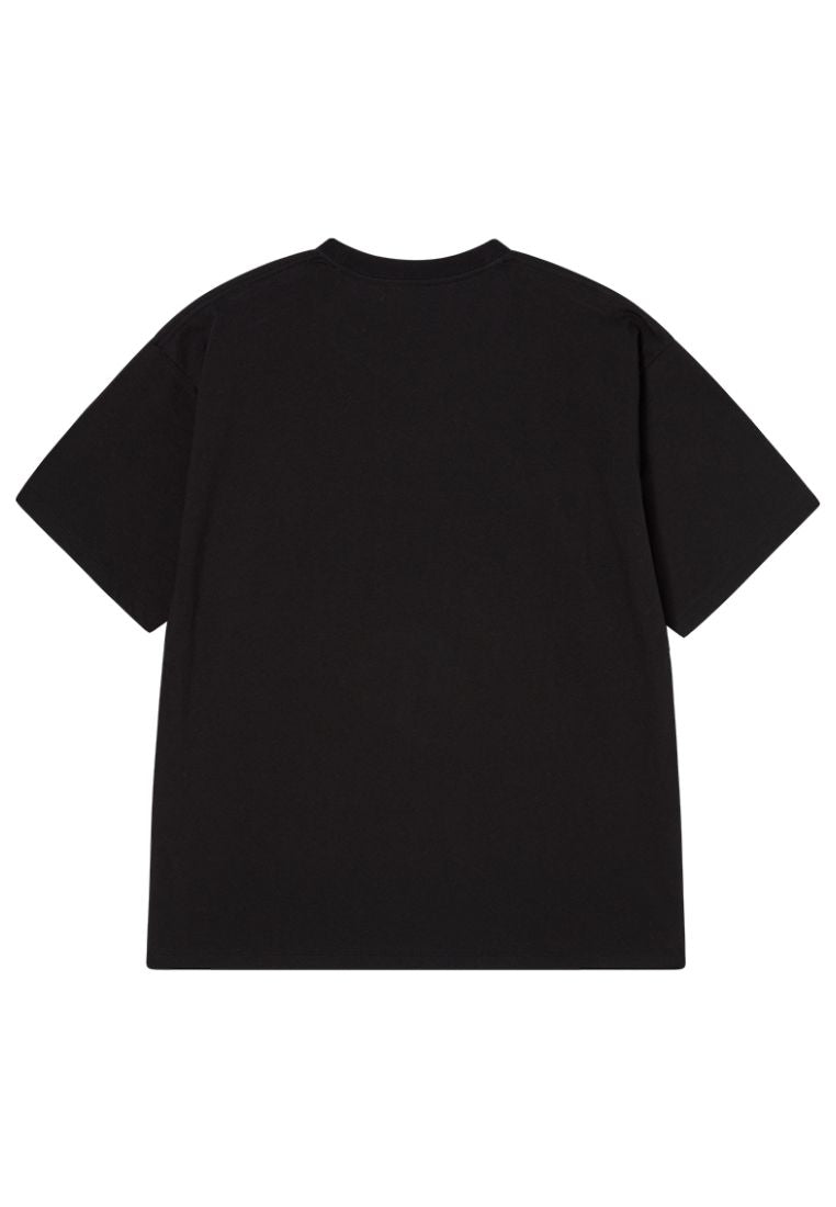 Cartoon Chinchilla Short Sleeve T-Shirt Black