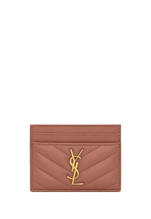 Cassandre Matelasse Lambskin Card Case Barely Pink