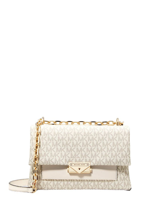 Cece Medium Logo Shoulder Bag Cream Multi