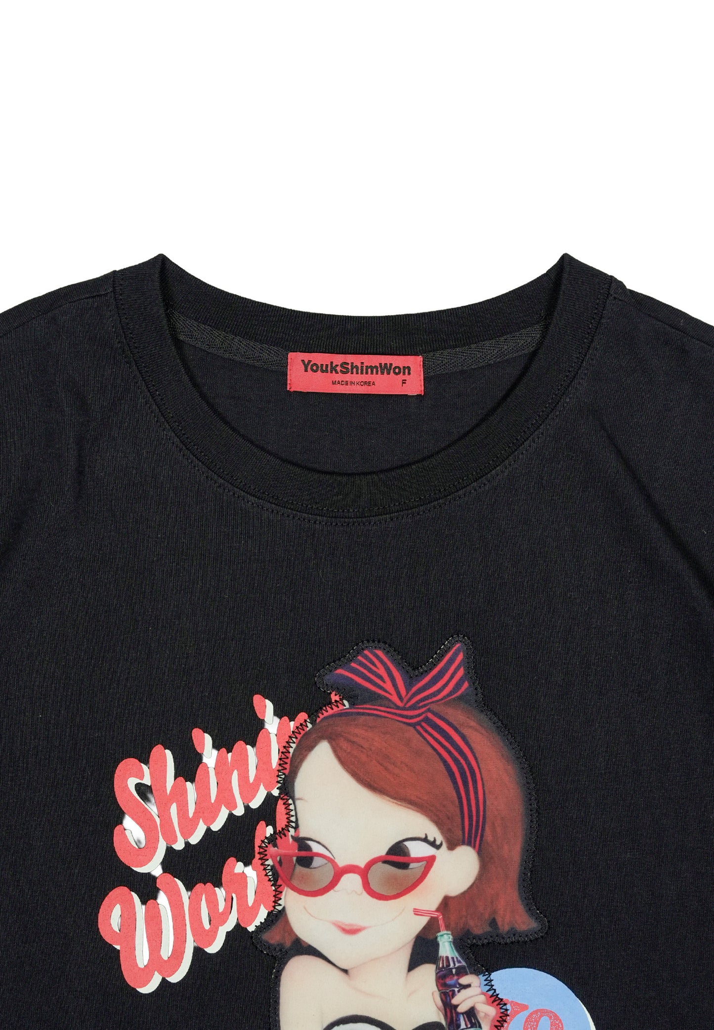 Celeb Double-Slit Crop T-shirt F Ria