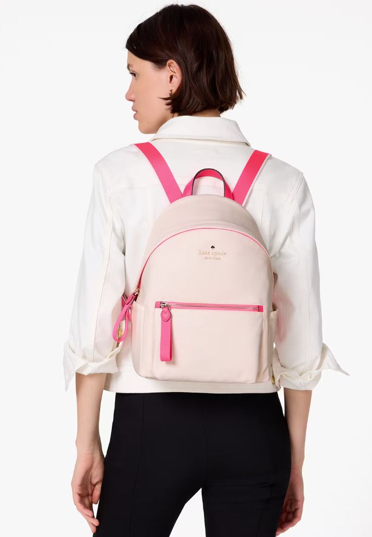 Chelsea Nylon Medium Backpack Blush Cloud Multi