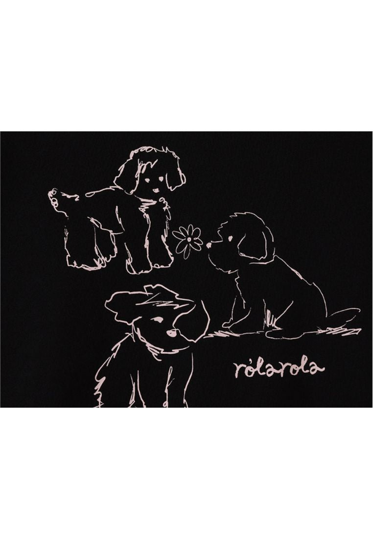 Cool Friends Puppy T-Shirt Black