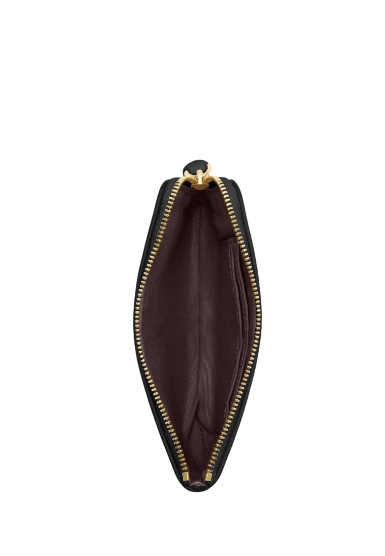Corner Zip Wristlet Gold Black