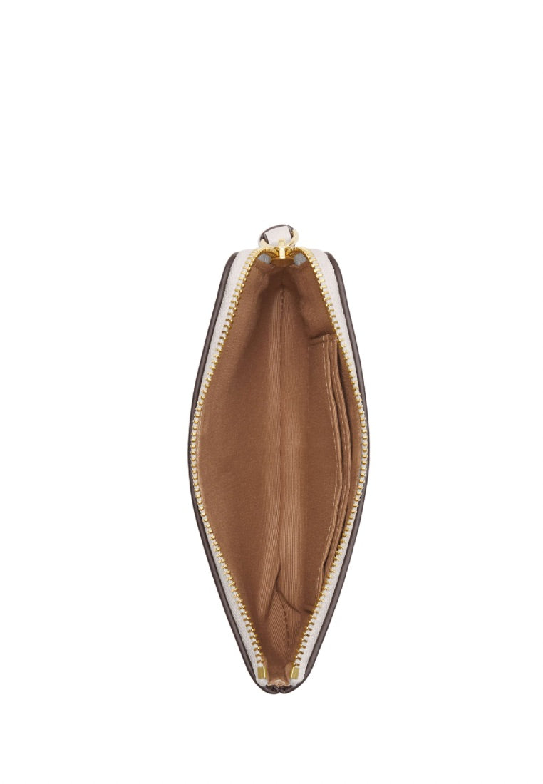 Corner Zip Wristlet Gold Chalk