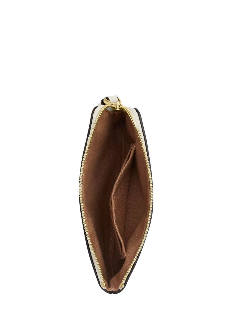 Corner Zip Wristlet Gold Pearl