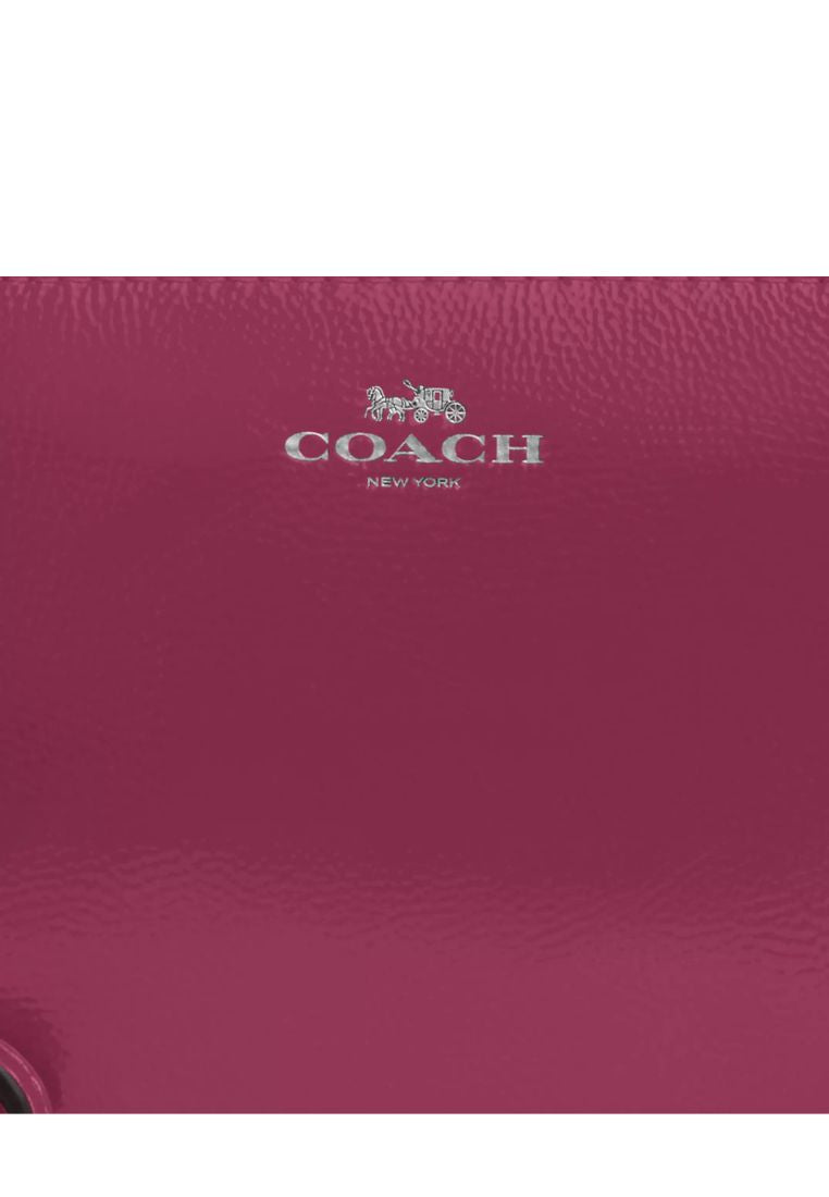 Corner Zip Wristlet Silver Pink