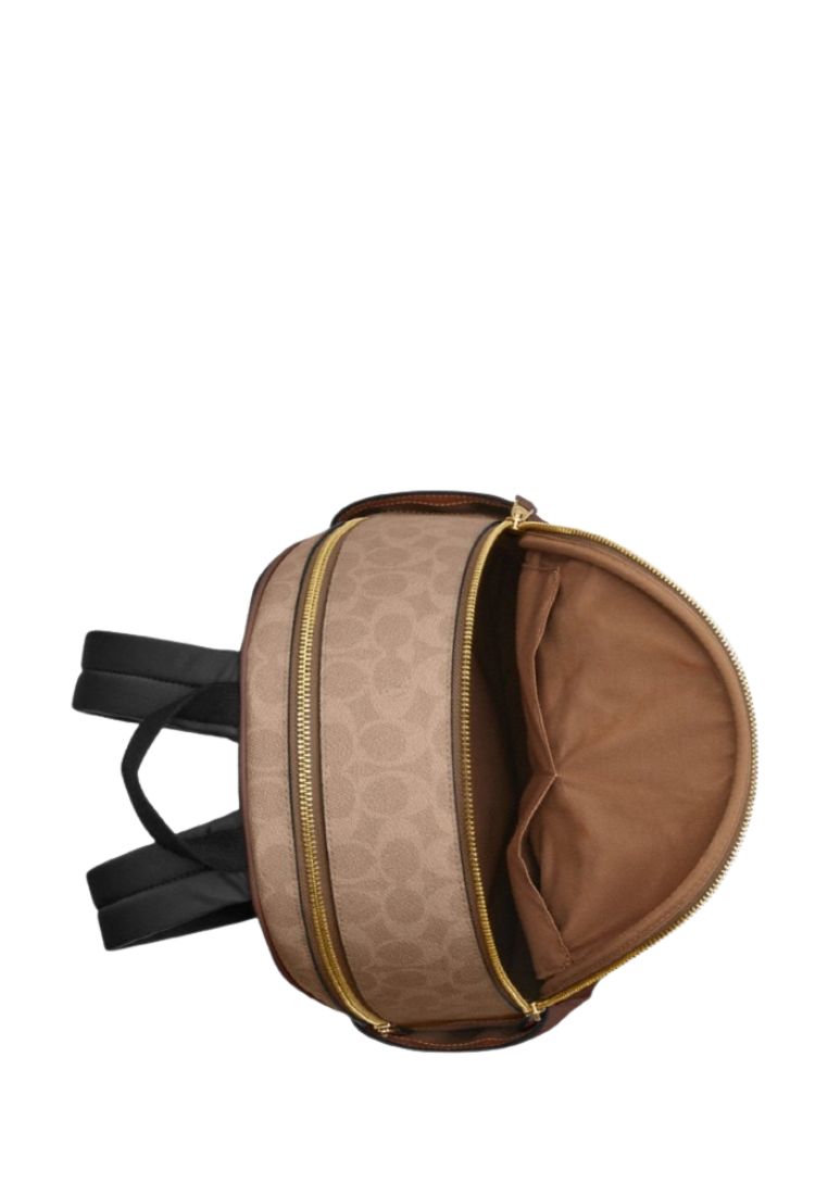 Court Backpack In Signature Canvas Tan Brown