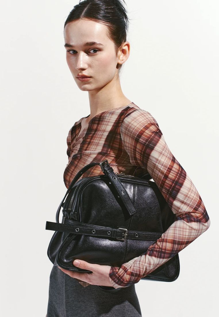 Dome Belt Bag Goat Black