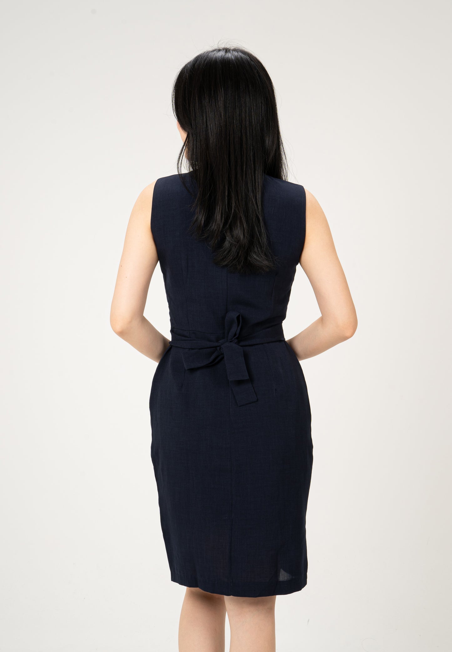 Tulip Hem Navy Dress