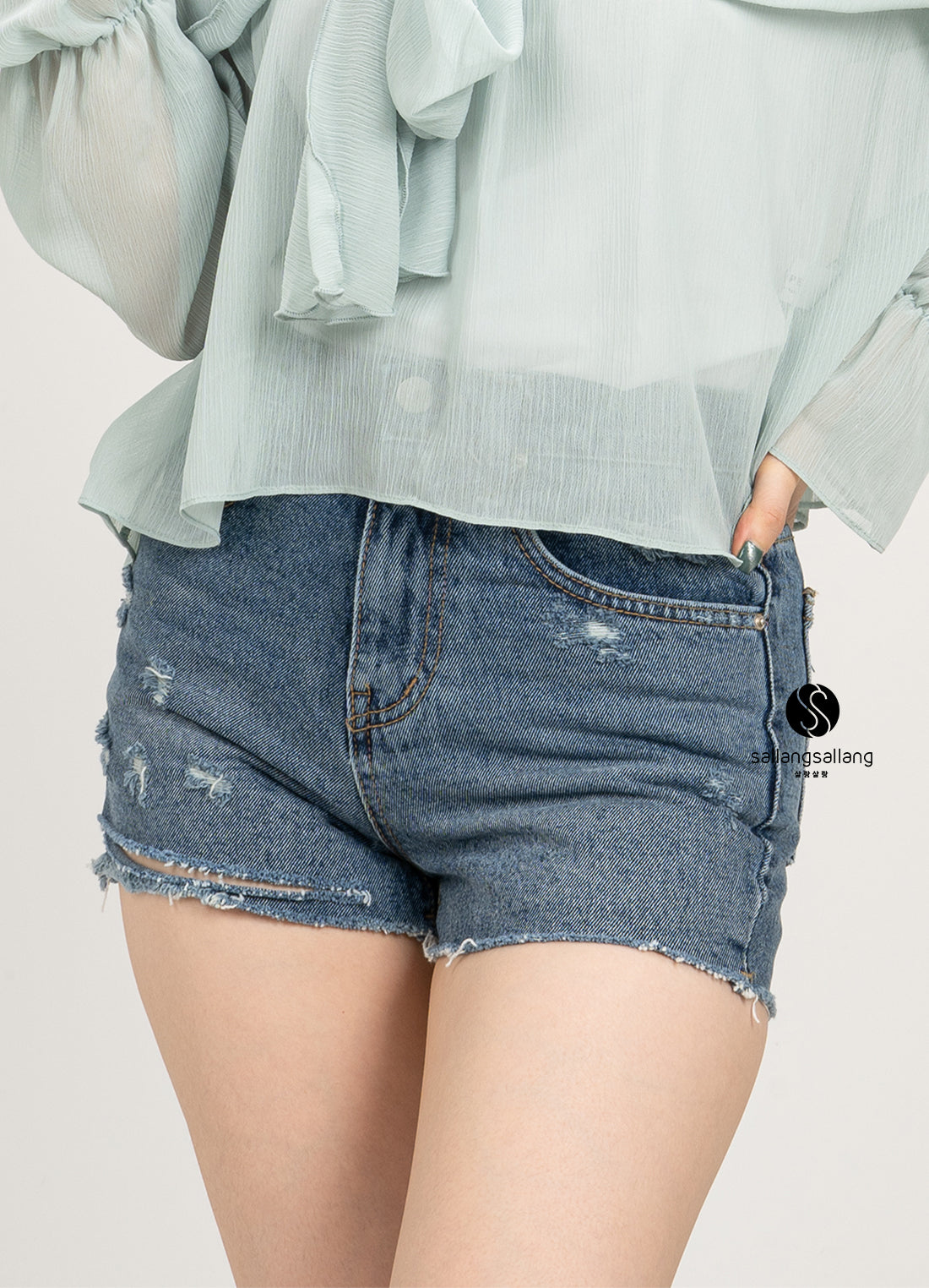 High Waist Denim Shorts