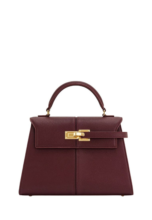 Elise Large Top Handle Bag - Claret
