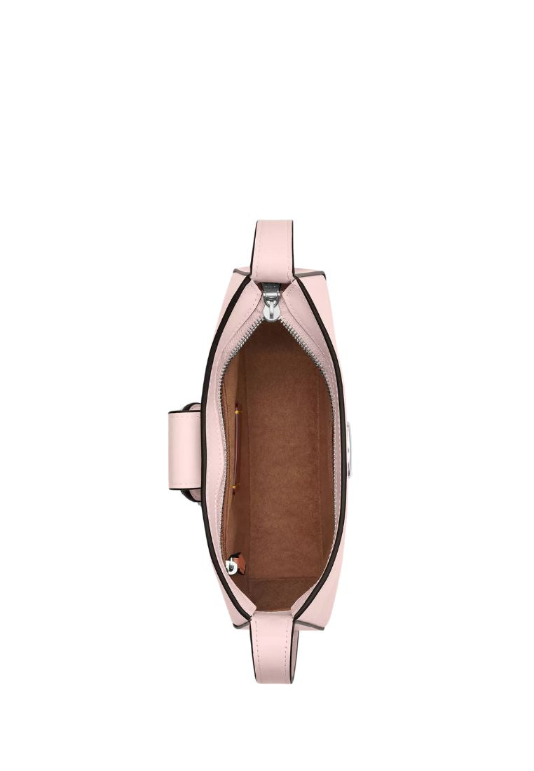 Eliza Shoulder Bag With Zipper Closure Silver Blush