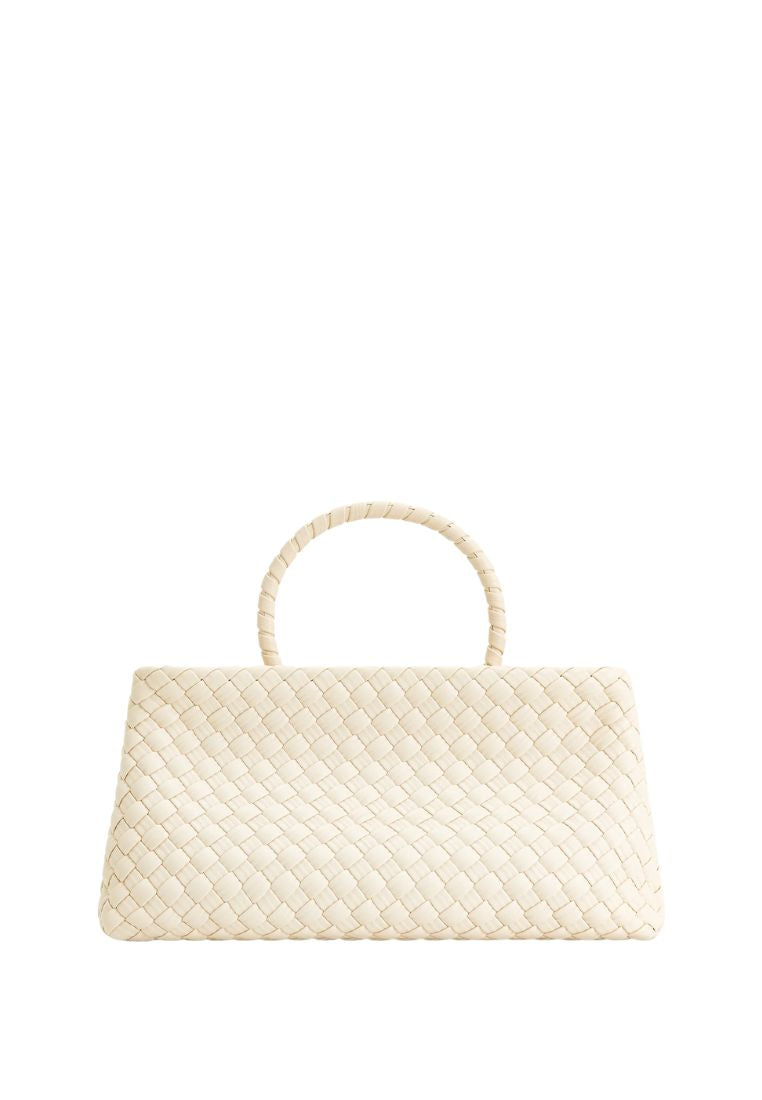 Elora Woven Tote Bag - White