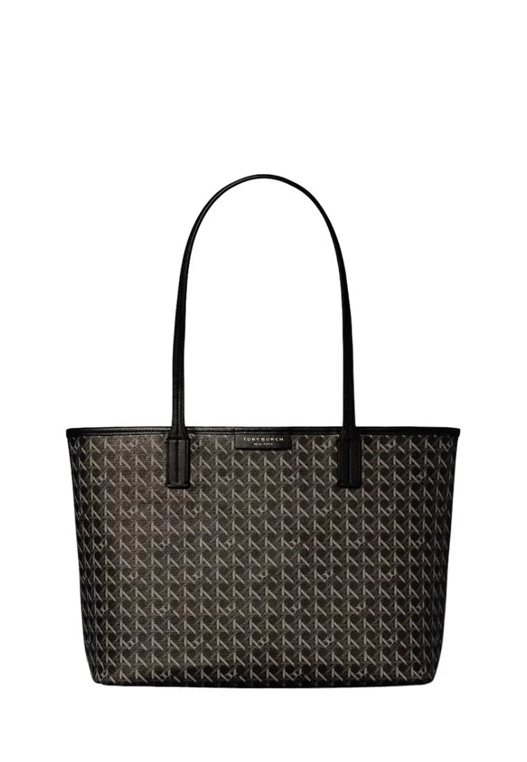 Ever-Ready Coated Canvas Zip Small Tote Bag Black