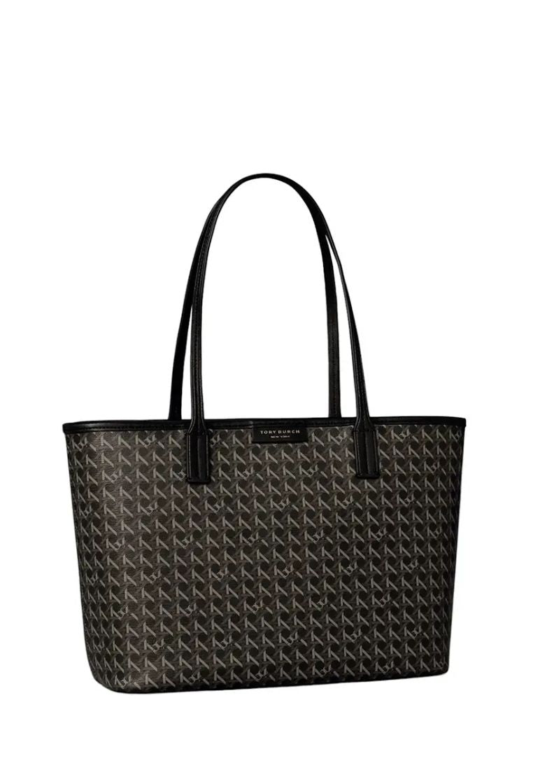 Ever-Ready Coated Canvas Zip Small Tote Bag Black