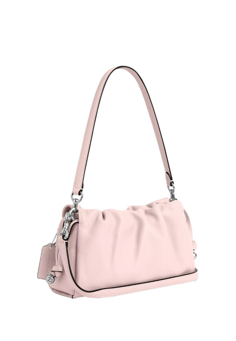 Faye Shoulder Bag With Ruching Silver Blush