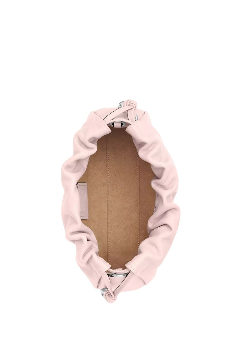 Faye Shoulder Bag With Ruching Silver Blush
