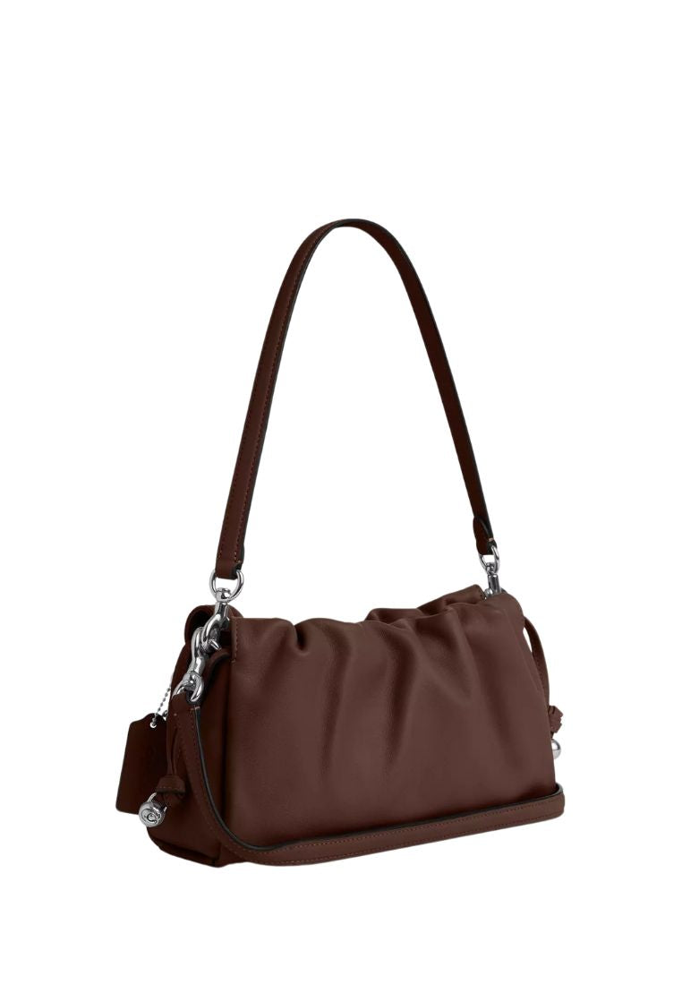 Faye Shoulder Bag With Ruching Silver Maple