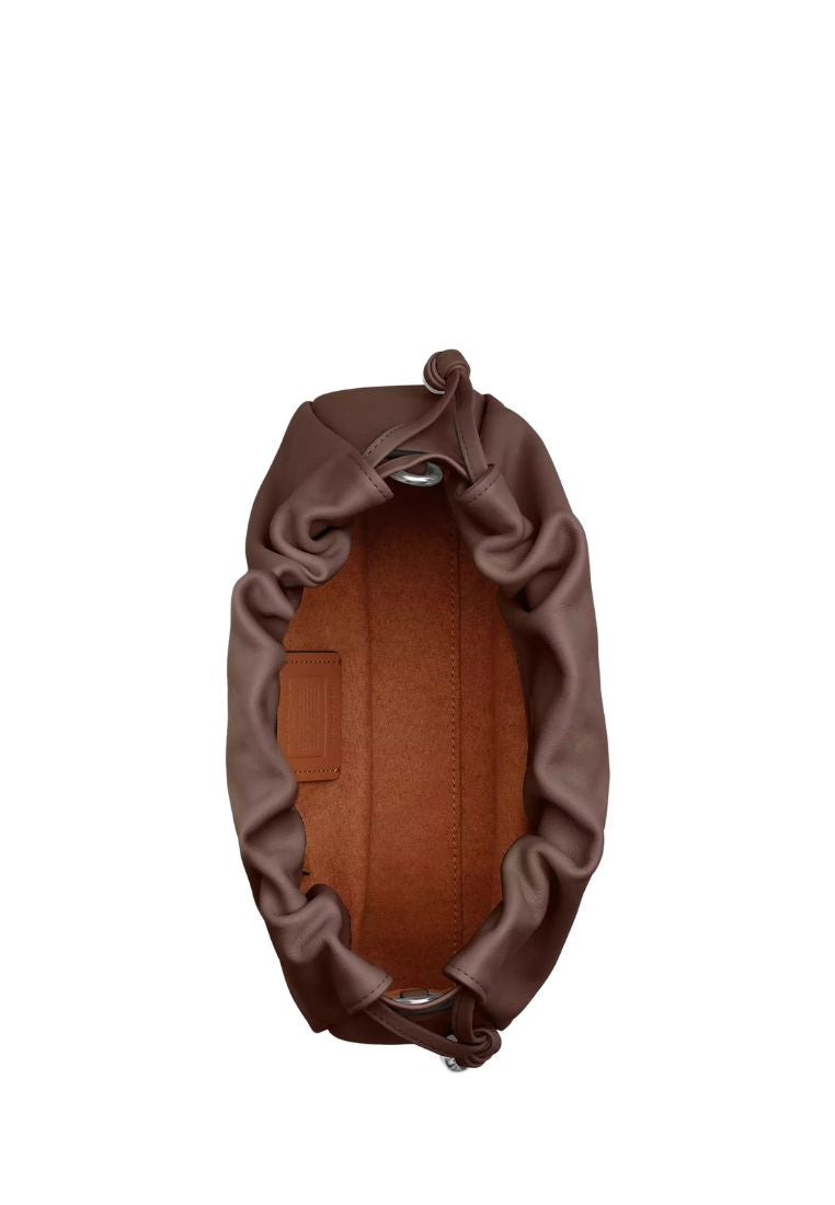 Faye Shoulder Bag With Ruching Silver Maple